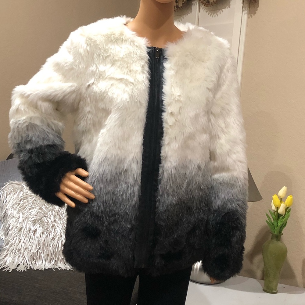 Faux fur ombre jacket